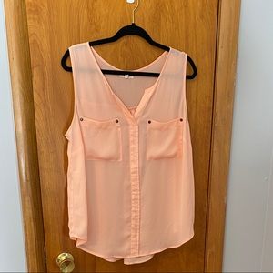 Sheer Peach Tank Top